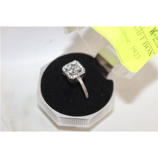 SZ. 7 CUSHION SP RING IN GIFT BOX