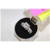 Image 1 : SZ. 8.5 CUSHION CUT DOUBLE RING IN GIFT BOX