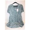 Image 1 : SZ. L IYLA GREEN V NECK FRONT BUTTON DRESS