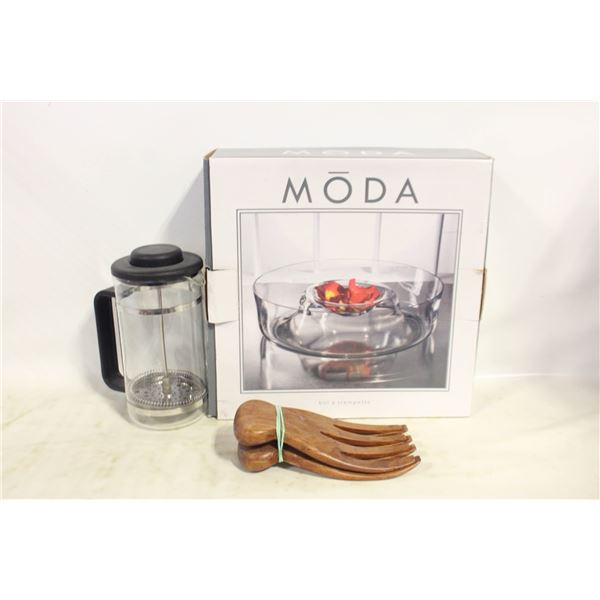 FRENCH PRESS COFFEE MAKER, WOOD