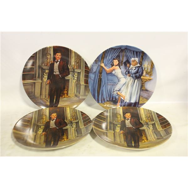 4 GONE WITH THE WIND COLLECTOR PLATES