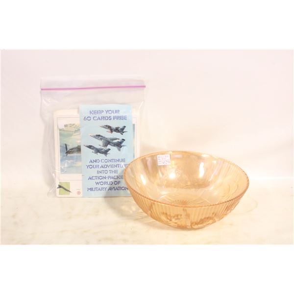 60 CARDS ON MILITARY AVIATION & JEANETTE BOWL