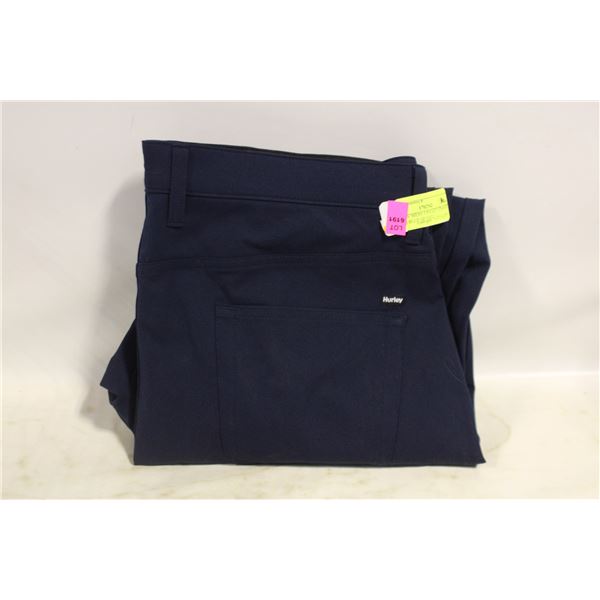 HURLEY MENS 5 POCKET STRAIGHT PANTS BLUE SZ 34X32