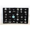 Image 1 : JEWELRY ORGANIZER TRAY W/ 36 TURKISH STYLE RINGS