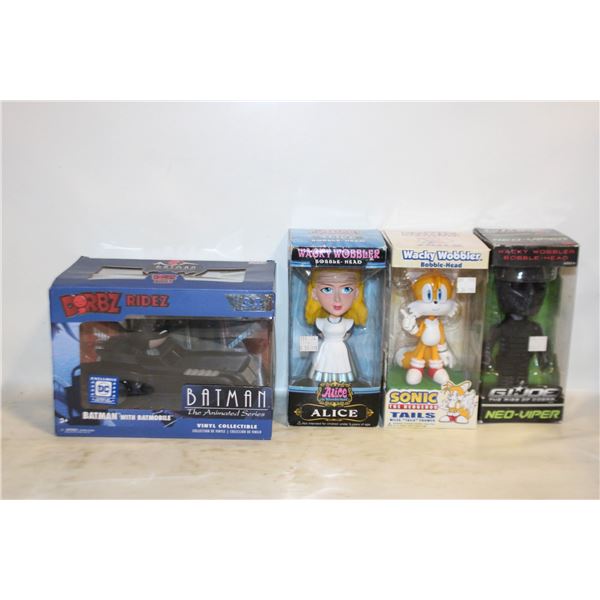 FLAT OF COLLECTOR BOBBLE HEADS AND
