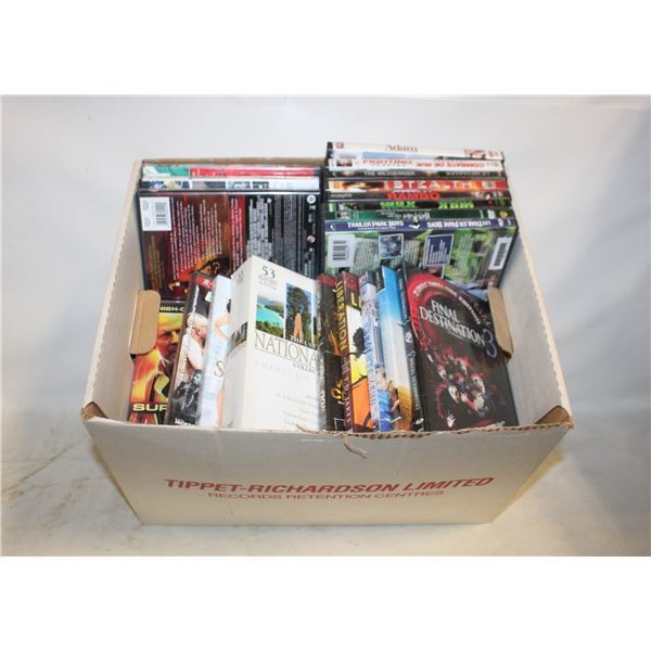 BOX OF DVDS