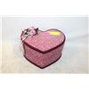 Image 1 : VINTAGE FABRIC HEART JEWELLERY BOX