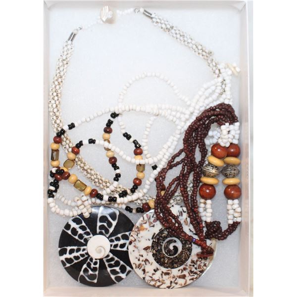 ESTATE SHELL NECKLACE LOT