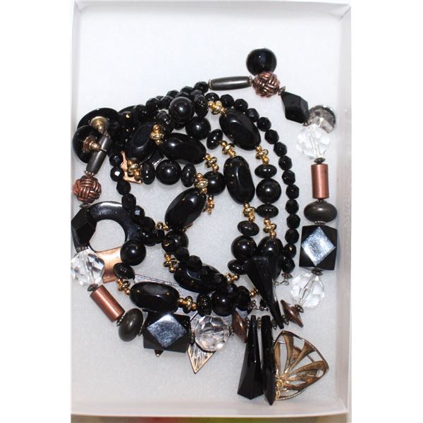 BLACK GOLD NECKLACE LOT, NECKLACE