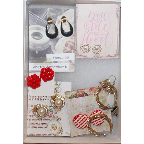 8 PARIS VINTAGE PIERCED EARRINGS