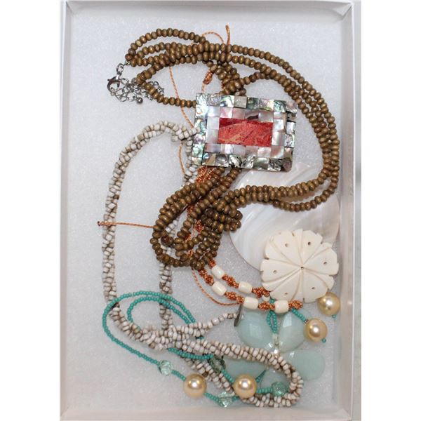 ESTATE SHELL NECKLACE LOT