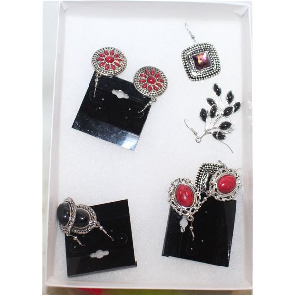 6 PAIRS OF VINTAGE PIERCED EARRINGS