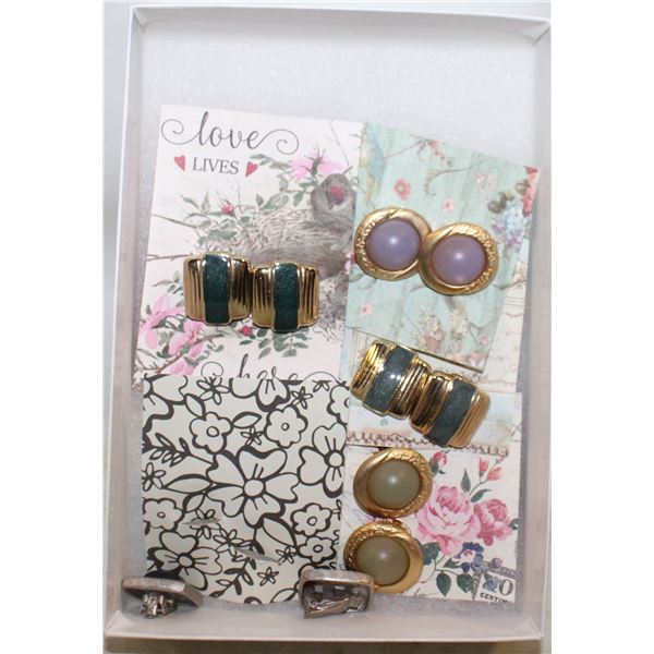 5 PAIRS OF WEEKENDER CLIP ON EARRINGS
