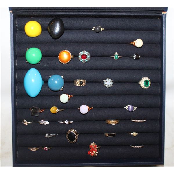 BUXION CASE OF ASSORTED RINGS