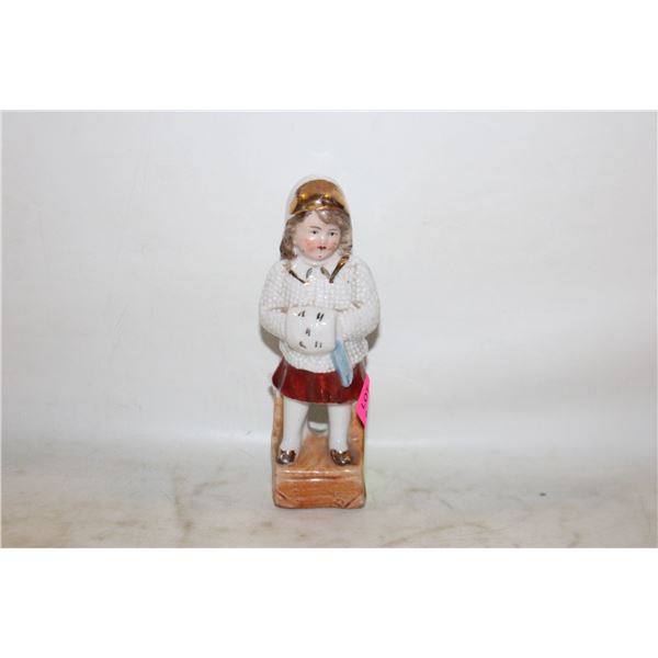ANTIQUE GERMAN FIGURE GIRL WITH MUFFS