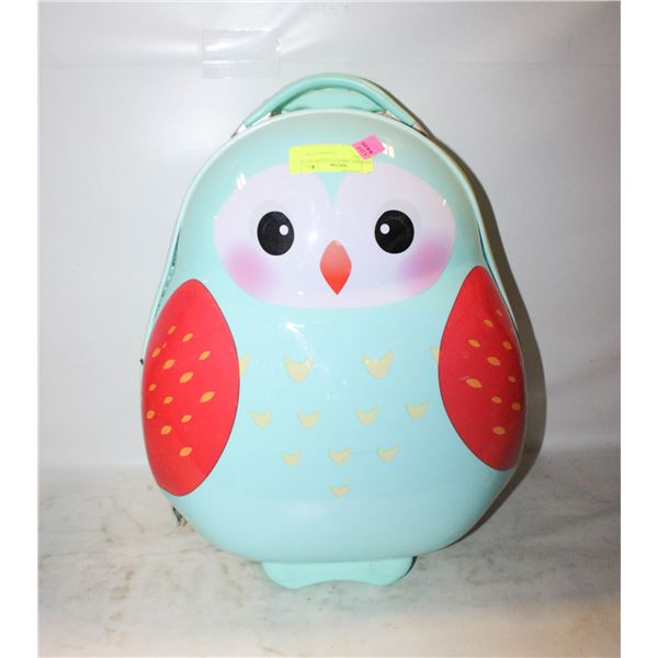 HAYS KIDS 3 PIECE LUGGAGE SET IN OWL PRINT