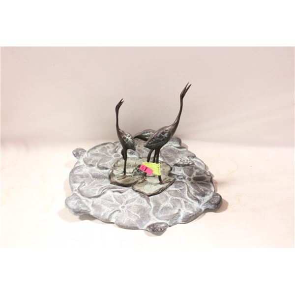 BRASS FOUNTAIN TOP DÉCOR WITH LILY PAD AND 3