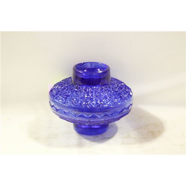 INDIANA GLASS BLUE LIDDED CANDY DISH