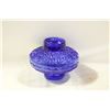 Image 1 : INDIANA GLASS BLUE LIDDED CANDY DISH