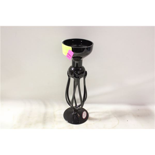 ARABESKA BLACK GLASS JELLYFISH CANDLEHOLDER