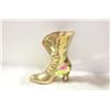 Image 1 : LARGE BRASS VICTORIAN SHOE VASE