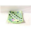 Image 1 : SQUARE GREEN FUSED GLASS DISH