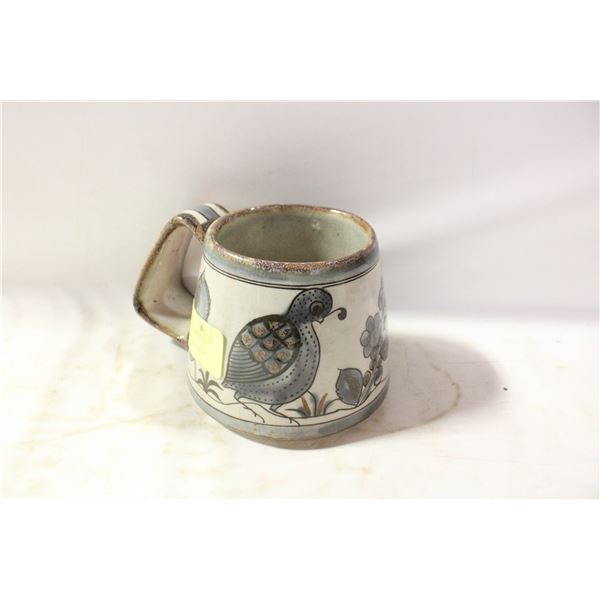 KEN EDWARDS TONALA POTTERY MUG. CHIP ON HANDLE