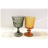 Image 1 : 2 CLOROED GLASS GOBLETS