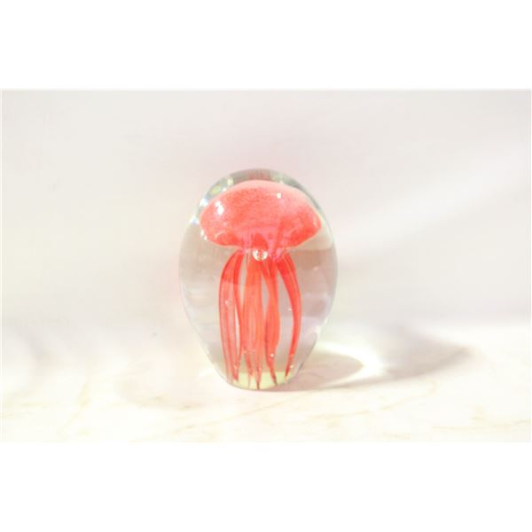 RED JELLY FISH PAPERWEIGHT