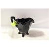Image 1 : BLACK GLASS CREAMER. CHIP ON THE FOOT