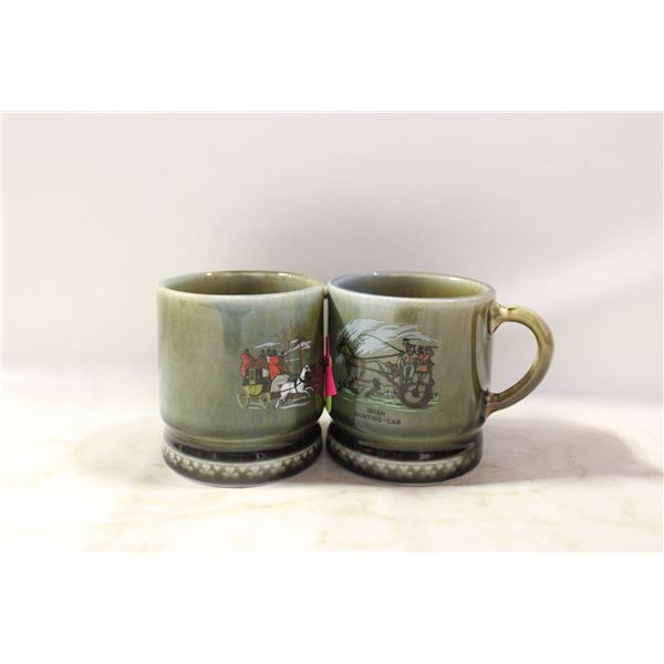 2 WADE PORCELAIN SMALL MUGS