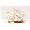 Image 1 : WHITE AND GOLD CERAMIC HORSES