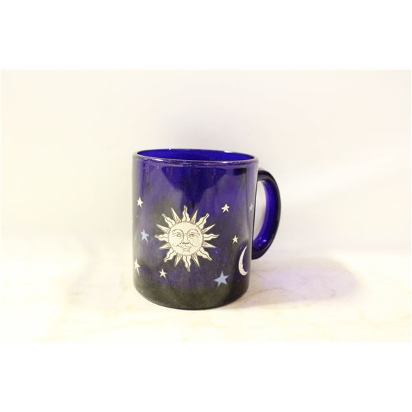 LIBBEY CELESTIAL MOON STARS MUG. FADED