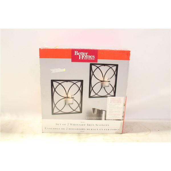 WROUGHT IRON CANDLE SCONCES