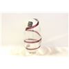 Image 1 : POLAND LARGE CLEAR PURPLE SWIRL VASE