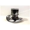 Image 1 : VTG. MURANO STYLE BLACK TOP HAT BLOWN