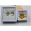 Image 1 : #290-NATURAL CHALCEDONY 5.90CT & AMETHYST5.88CT