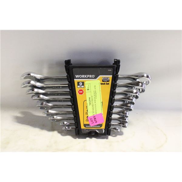 NEW WORKPRO 9 PIECE COMBINATION WRENCH SET