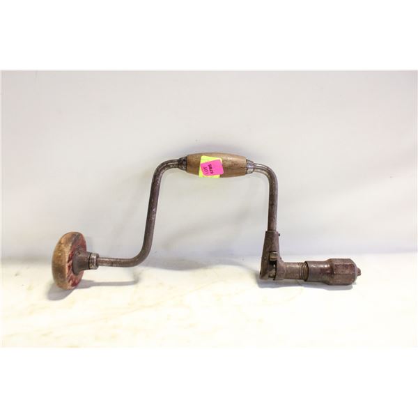 VINTAGE ADJUSTABLE RATCHETING BRACE HAND DRILL