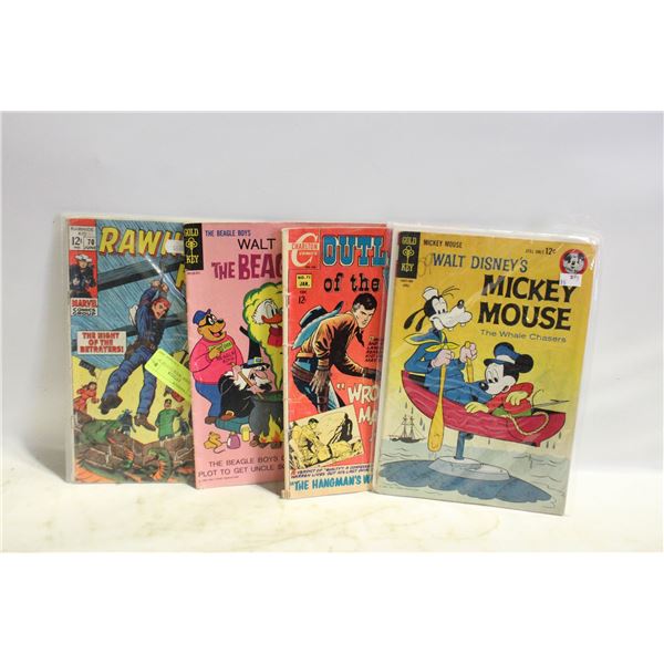 LOT OF 4 VINTAGE 12 CENT COMIC BOOKS