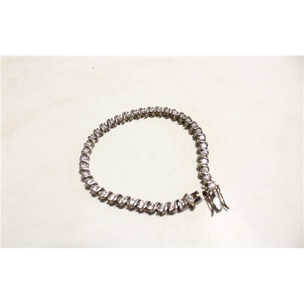 ESTATE 925 MARKED TENNIS BRACELET UNTESTED-ESTATE