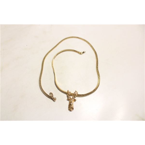 DEER PENDANT WITH NECKLACE-ESTATE