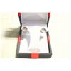 Image 1 : WHITE SAPPHIRE STERLING SILVER EARRINGS IN