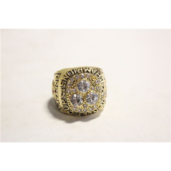 GRETZKY OILERS STANLEY CUP REPLICA RING-ESTATE
