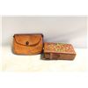 Image 1 : VINTAGE TOOLED LEATHER COIN HOLDER KEYCHAIN AND