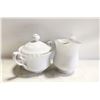 Image 1 : VINTAGE ARPO PORCELAIN CREAMER + LIDDED SUGAR