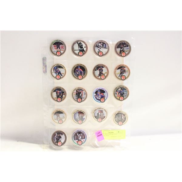 LOT OF 18 WAYNE GRETZKY VINTAGE POGS