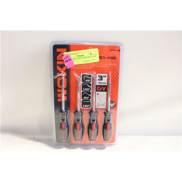 NEW WOKIN 4 PIECE MINI PICK AND HOOK SET