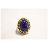 Image 1 : 1970'S POISON RING W/BLUE/GOLD SPECK STONE-ESTATE