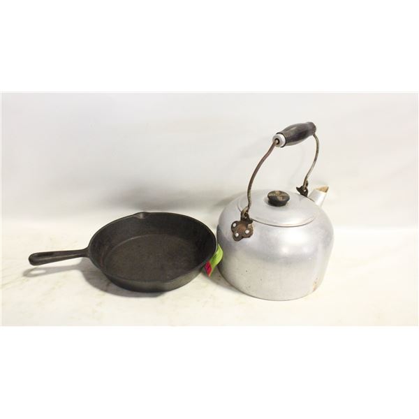 ANTIQUE LARGE WATER KETTLE WEAR EVER &